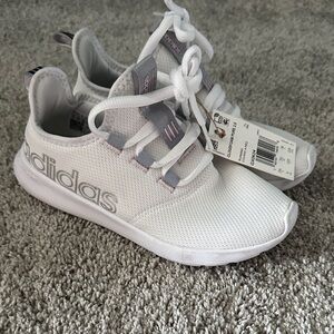 Adidas Kids White and Gray Sneakers